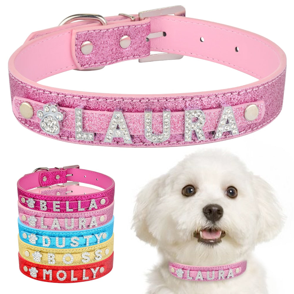 Personalized Leather  Dog Collar